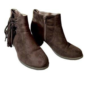 G.C Shoes Pepper Fringe Brown Ankle Boots Women’s Size 8.5